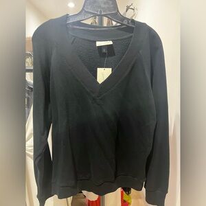 Universal Thread Black V-Neck Sweatshirt